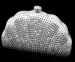 Silver White Clutch