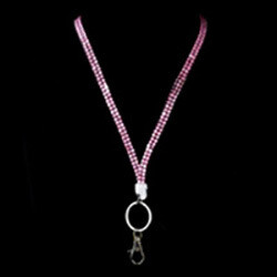 Pink Crystal Covered Lanyard