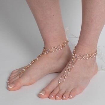 Rose Gold Ivory Pearl &amp; Rhinestone XOXO
