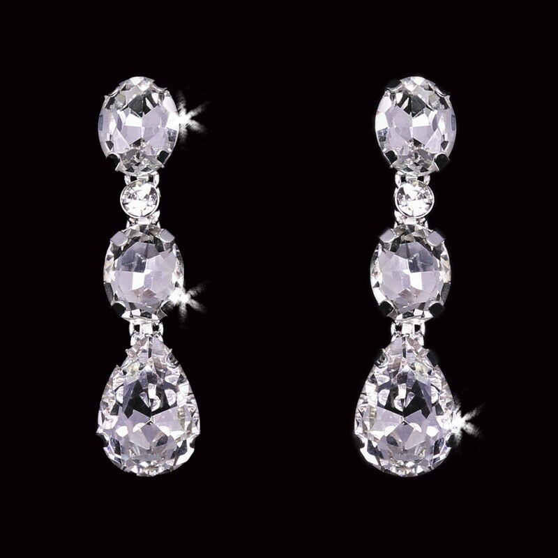TRIO RHINESTONES EARRINGS