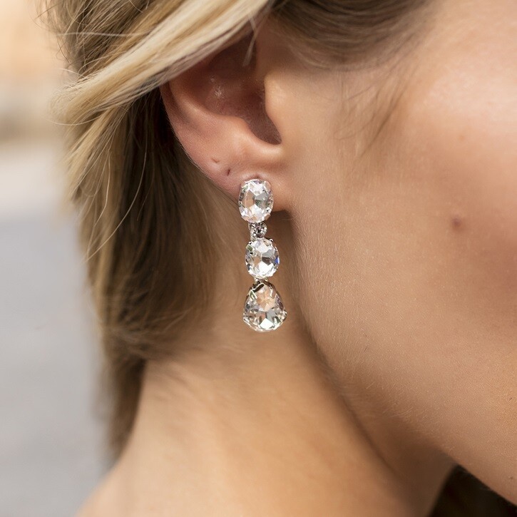 TRIO RHINESTONES EARRINGS