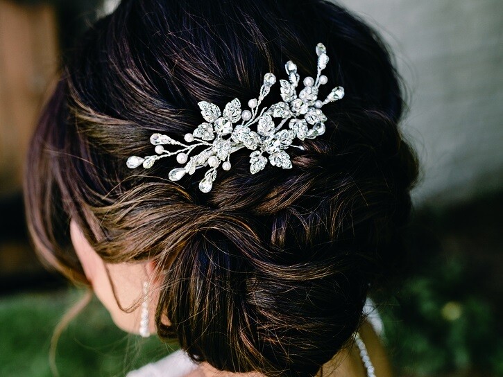PEARL &amp; RHINESTONE HAIR COMB