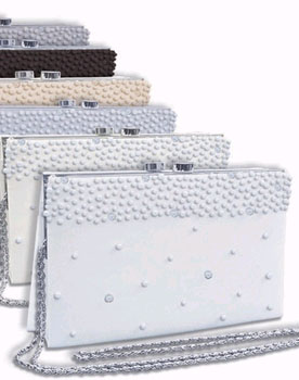 CRYSTAL & PEARL  ACCENTS CLUTCH