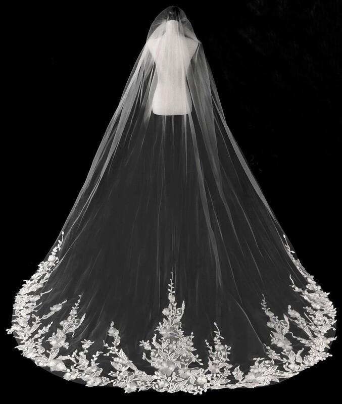 French Lace Cathedral Veil