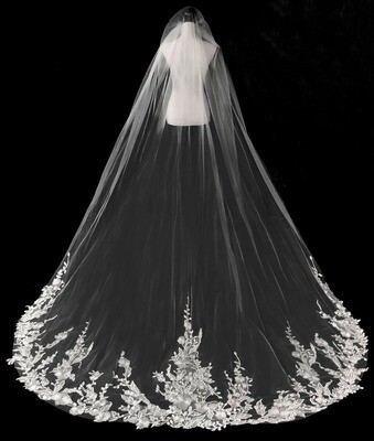 French Lace Catheedal Veil