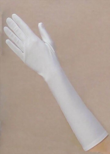 WHITE SATIN GLOVES