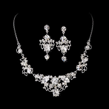 CRYSTAL NECKLACE EARRING SET