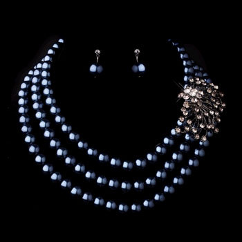 SILVER NECKLACE EARRING SET