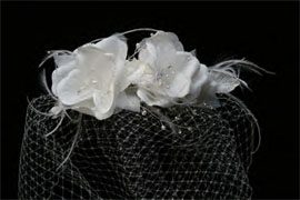 TWO FLOWERS ON CAGE VEIL by
ENVOGUE ACCESSORY'S