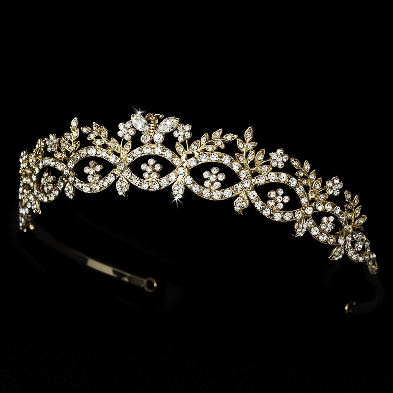 Rhinestone Butterfly Bridal Tiara