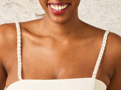 Satin shoulder straps
