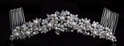 Pearl- Crystal- Rhinestone Tiara Combs