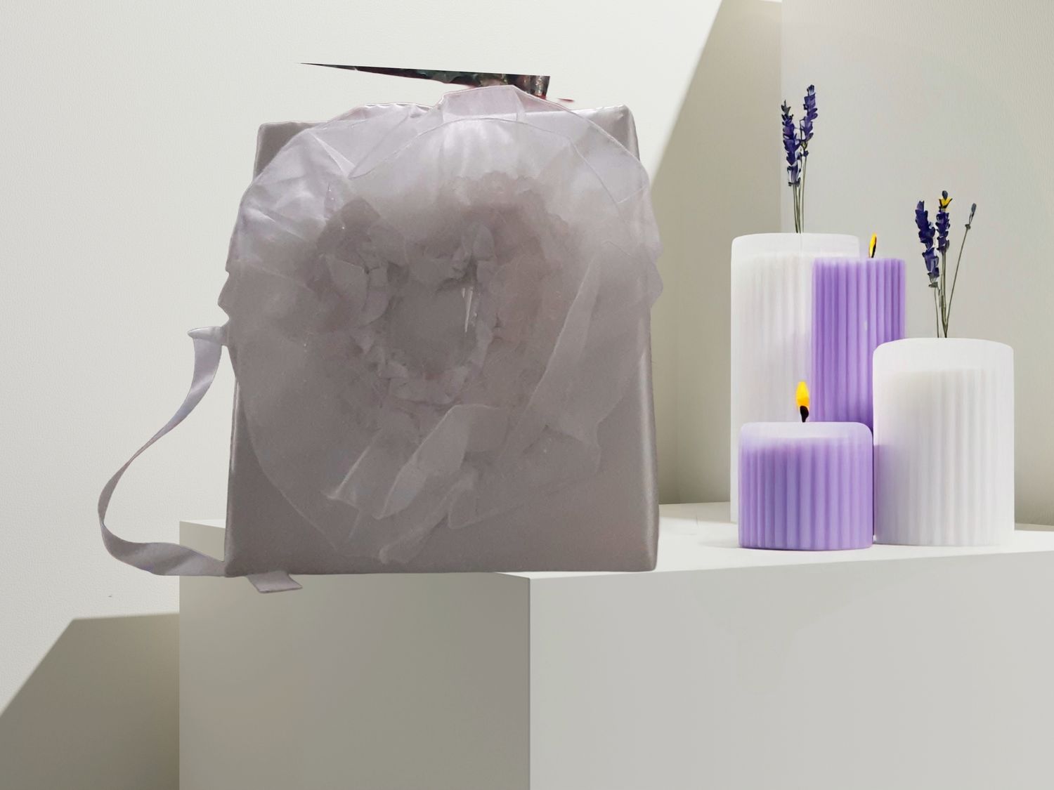 White Satin Photo Album