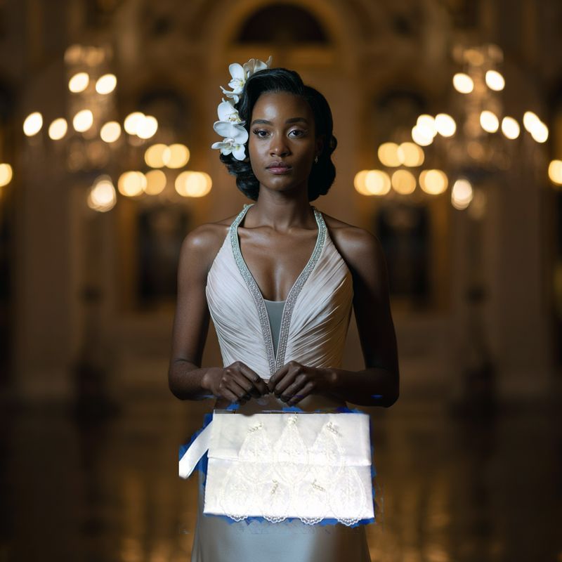 'TIMELESS' WHITE CLUTCH
