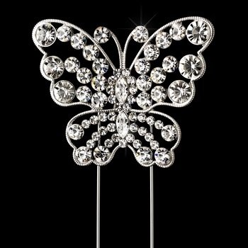 Rhinestone Covered Butterfly Cake Topper