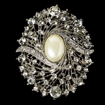 Elegant Vintage Crystal Bridal Pin