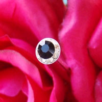 LARGE BLACK PAVE BUTTON