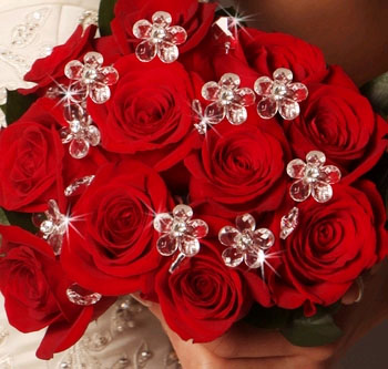 CLEAR FLOWER  BOUQUET JEWELS