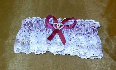GARTER TRIMMED  IN BURGUNDY