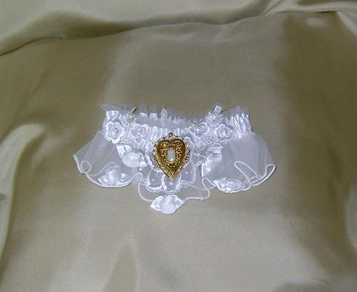 WHITE TULLE GARTER