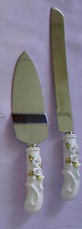 GOLD LEAF SERVING SET