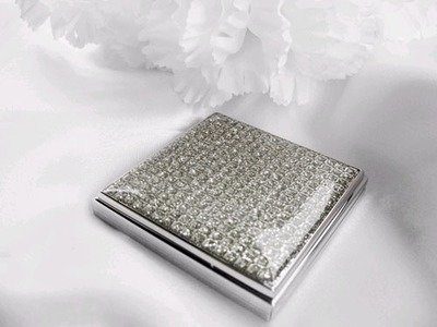 Crystal Glitter Square Compact Mirror