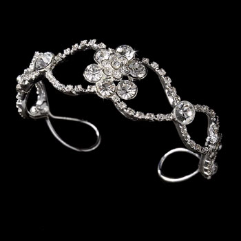 FLORAL RHINESTONE BRACELET