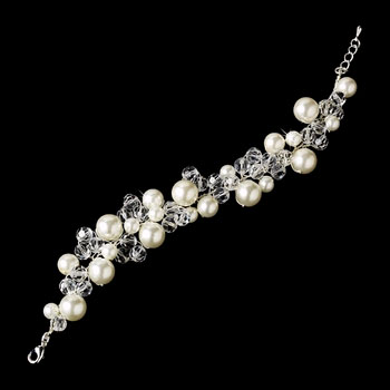 CRYSTAL &amp; PEARL BRACELET