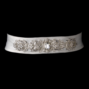 Vintage Rhinestone Crystal Wedding Sash Bridal Belt