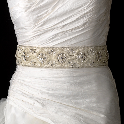 BEADED SASH BRIDAL BELT
