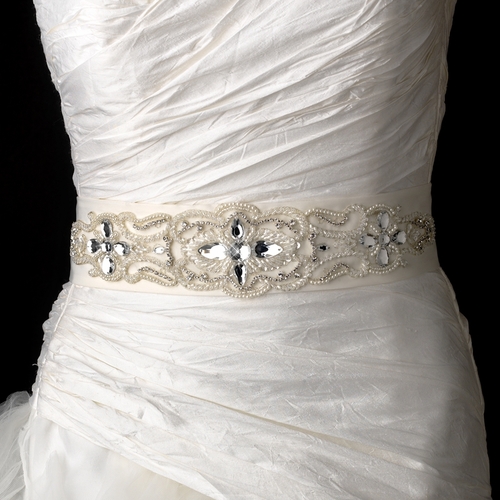 MIX STONES &amp; PEARLS WEDDING BELT