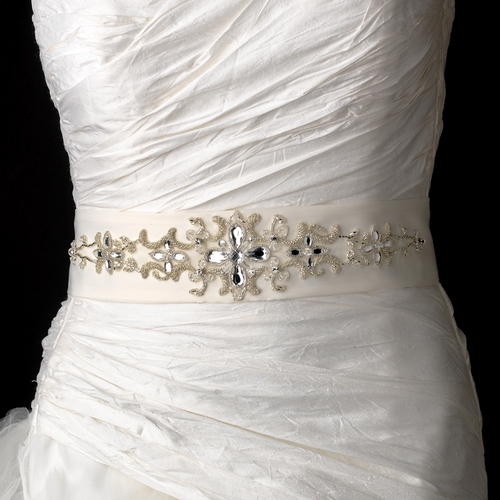 CRYSTALS, BEADS WEDDING SASH