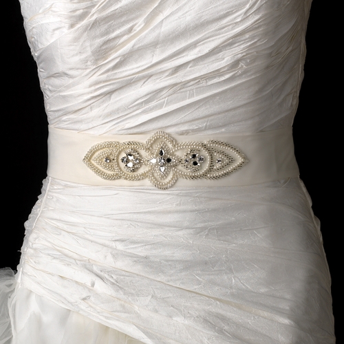 PEARL &amp; RHINESTONE  SASH
