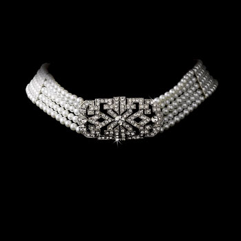 PEARL 5 ROW CHOKER