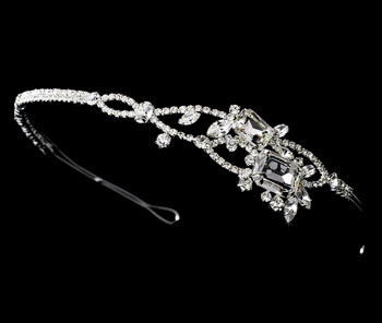 Rhinestone encrusted side accent headband