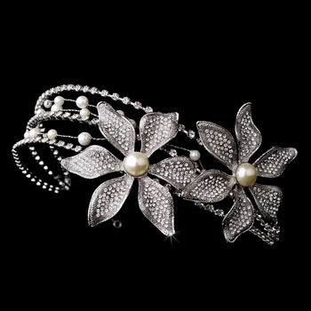 Rhinestone and Swarowski crystal headband SIDE  ACCENT