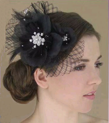 FEATHER &amp; ORGANZA FLOWER