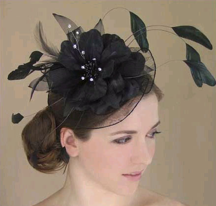 BLACK ORGANZA FLOWER