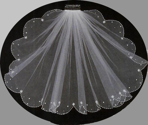 PEARLS &amp; BEADS ON VEIL by
LC BRIDAL