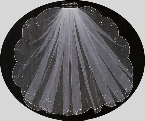 SCALLOP EDGE VEIL