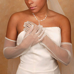 SHEER GLOVE ABOVE ELBOW  BY
WEDDING FACTORY DIRECT