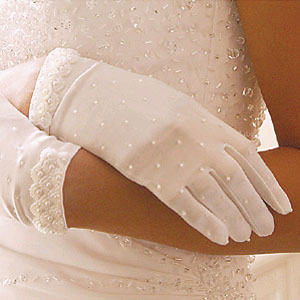 WRIST FULL FINGER GLOVES  BY WEDDING FACTORY DIRECT