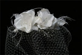 TWO FLOWERS ON CAGE VEIL by
ENVOGUE ACCESSORY&#39;S