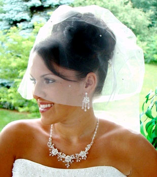 CAGE VEIL WITH RHINESTONES