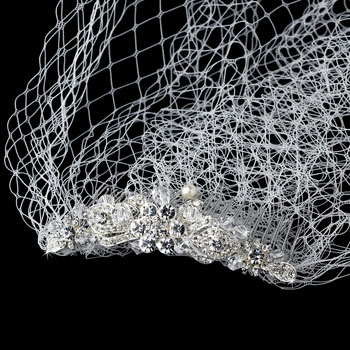 CAGE VEIL &amp; CRYSTAL COMB