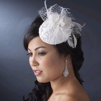 FEATHER  FLOWER  HAT by
WEDDING FACTORY DIRECT