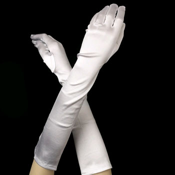 WHITE  BRIDESMAID GLOVES  BY
WEDDING FACTORY DIRECT