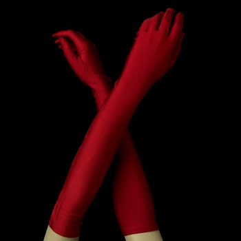 RED BRIDESMAID GLOVES  BY
WEDDING FACTORY DIRECT