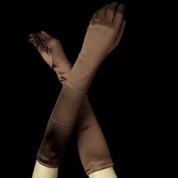 BROWN BRIDESMAID GLOVES  BY
WEDDING FACTORY DIRECT