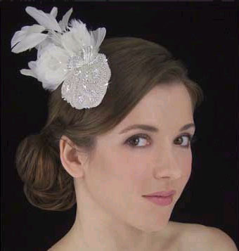 PETITE  FEATHER  HAT by
LC BRIDAL